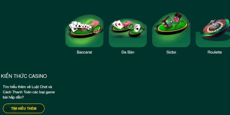 Thưởng thức các bàn chơi casino online hấp dẫn và lôi cuốn